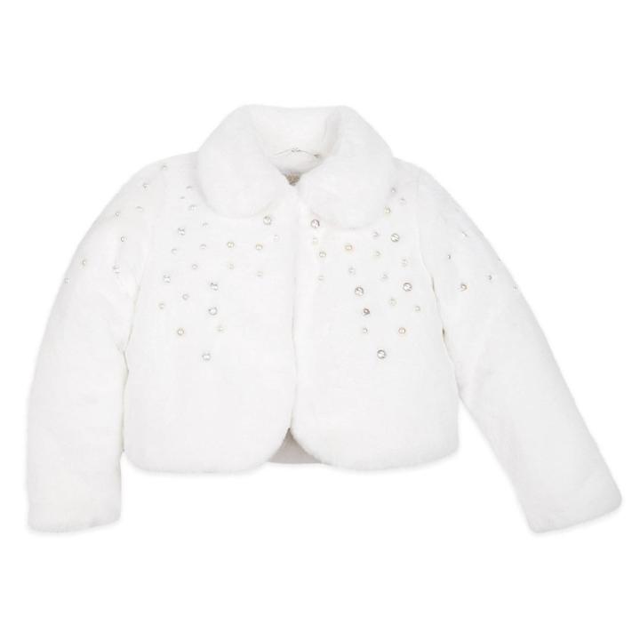 Girls' Disney Faux Fur Jackets - White 5-6 - Disney Store At Target Exclusive, Girl's