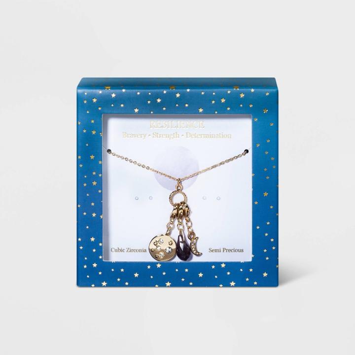 No Brand Make Your Own Magic Charm Necklace Set With Moon Star Map And Amethyst - Purple