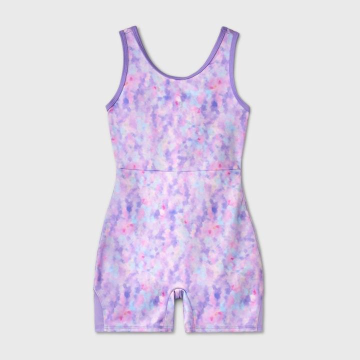 Girls' Pastel Tie-dye Biketard - Cat & Jack Purple