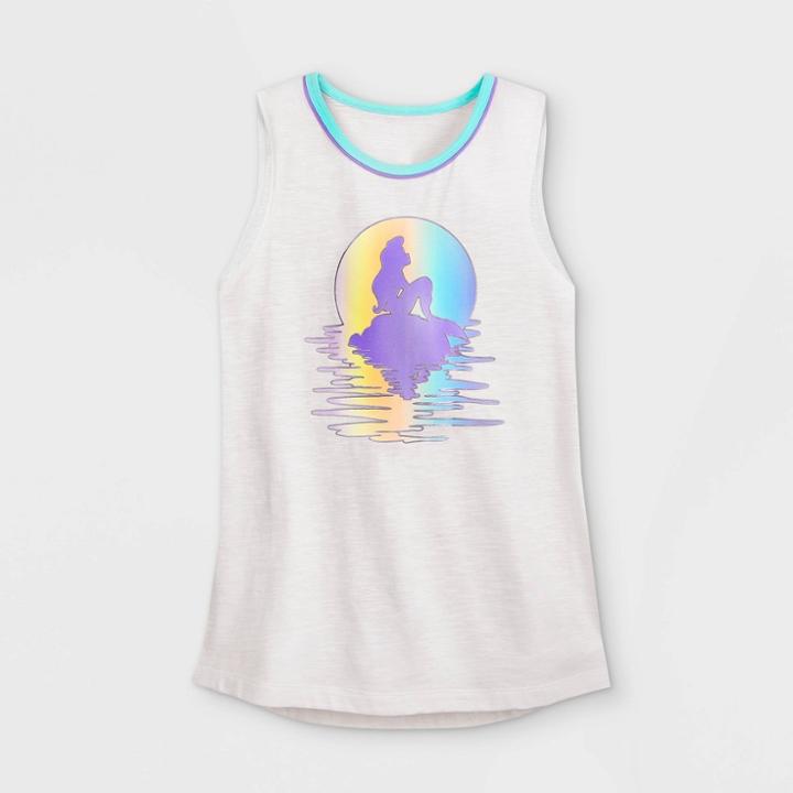 Women's Disney The Little Mermaid Ariel Tank Top - White S - Disney