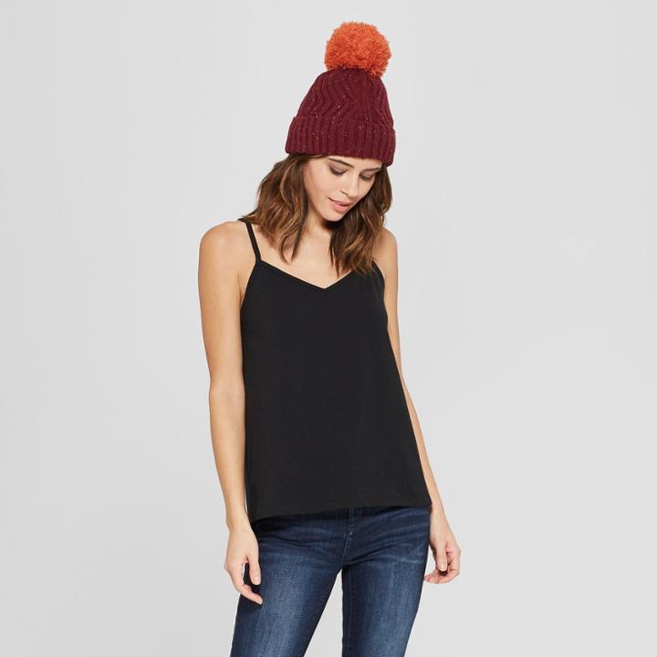 Women's Double V-neck Cami - Universal Thread Black