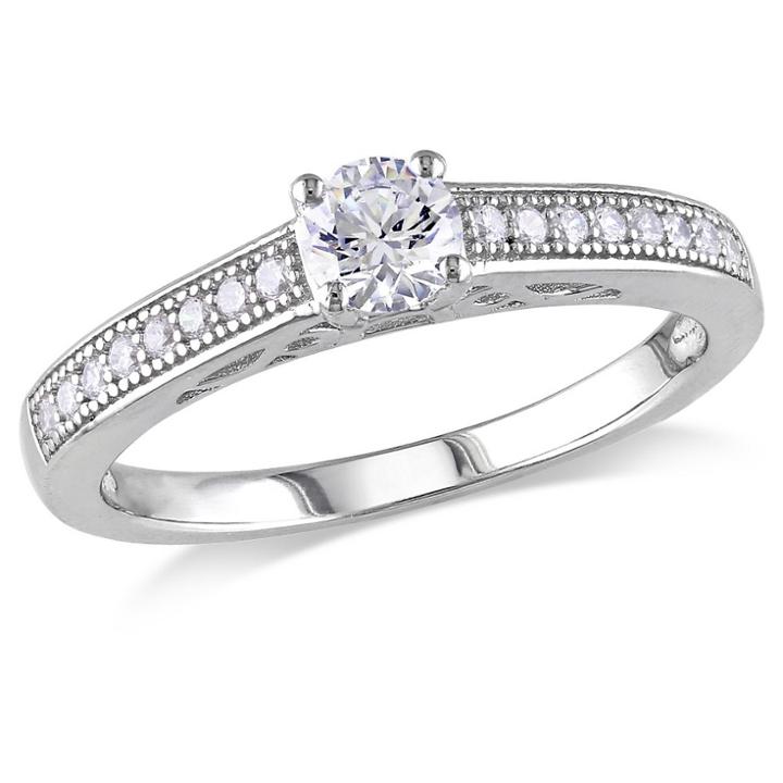 Allura 1 Ct. T.w. Cubic Zirconia Promise Ring In Sterling Silver -