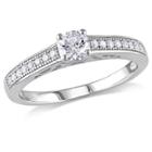 Allura 1 Ct. T.w. Cubic Zirconia Promise Ring In Sterling Silver -