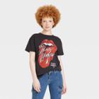 Women's Classic The Rolling Stones Short Sleeve Graphic T-shirt - Black