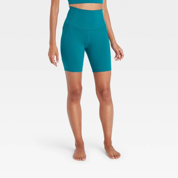 Women's Ultra High-rise Bike Shorts - All In Motion Teal