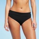 Women's Fold Over Hipster Bikini Bottom - Sunn Lab Swim Black