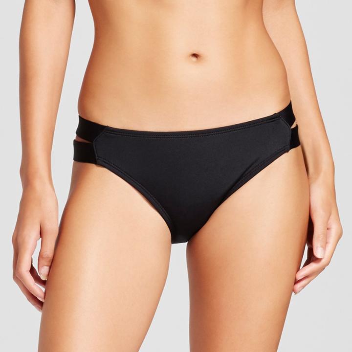 Mossimo Women's Double Strap Hipster Bikini Bottom - Black -