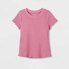 Girls' Short Sleeve Mini Waffle Shirt - Cat & Jack Purple