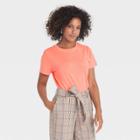 Women's Short Sleeve T-shirt - A New Day Peach