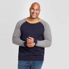 Men's Colorblock Tall Regular Fit Crew Neck Sweater - Goodfellow & Co Navy