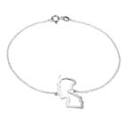 Target Sterling Silver Cutout New Jersey State Bracelet, 7.5, Girl's, Silver/new Jersey