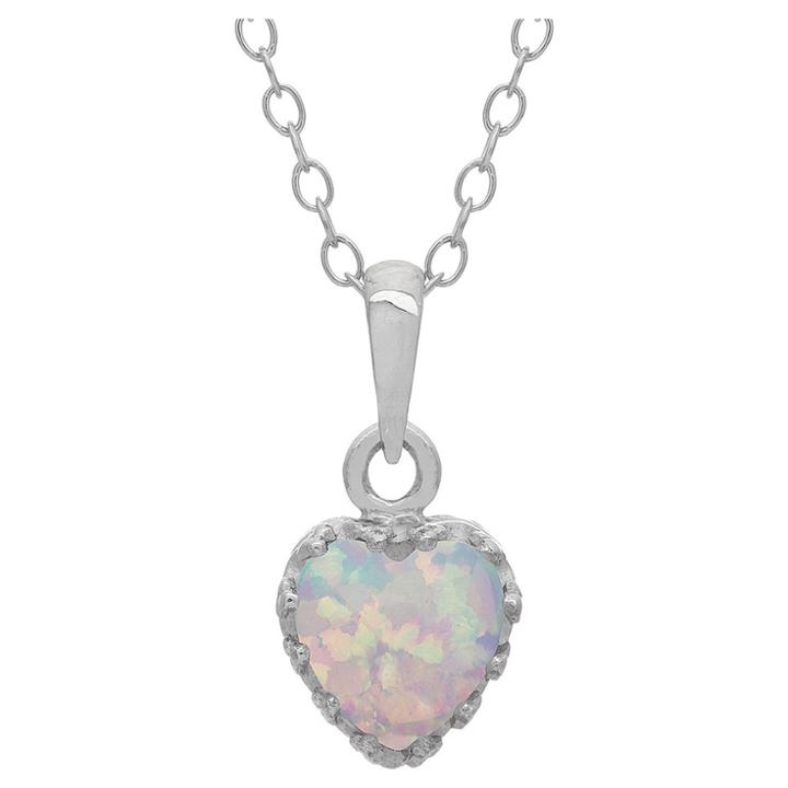 3/4 Tcw Tiara Opal Crown Pendant In Sterling