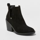 Women's Basil Microsuede Cut-out Fashion Bootie - Universal Thread Black