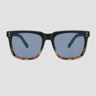 Men's Square Tortoise Shell Print Sunglasses - Original Use Black