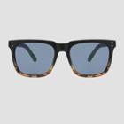 Men's Square Tortoise Shell Print Sunglasses - Original Use Black