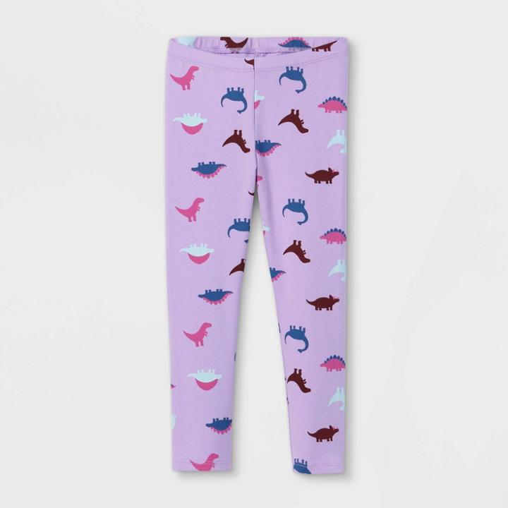 Toddler Girls' Dinosaur Leggings - Cat & Jack Violet