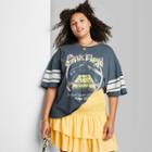Women's Ascot + Hart Pink Floyd Plus Size Short Sleeve Oversized Graphic T-shirt - Gray