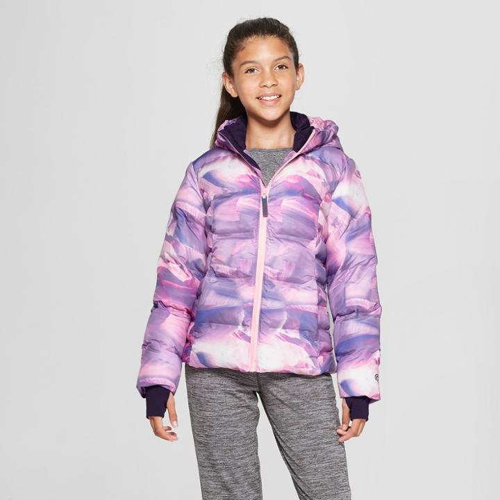 Girls' Printed Puffer Jacket - C9 Champion Lilac