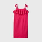Women's Plus Size Sleeveless Off The Shoulder Pullover Seersucker Ruffle Dress - A New Day Pink 1x, Women's,