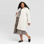 Women's Plus Size Open-front Coatigan - A New Day Cream