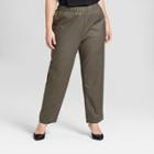 Women's Plus Size Relaxed Pull-on Trouser - Who What Wear Olive (green)