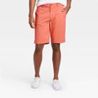 Men's 10.5 Linden Flat Front Shorts - Goodfellow & Co - Coral