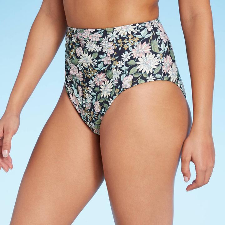 Kona Sol Women's Sweet Meadows Ditsy High Waist Bikini Bottom - Kona
