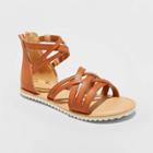 Girls' Kamora Ankle Strap Sandals - Cat & Jack Cognac 13, Toddler Girl's, Red