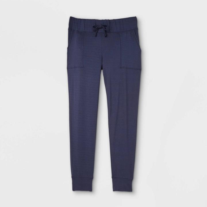 Maternity Mid-rise Drapey Jogger Pants - Isabel Maternity By Ingrid & Isabel Navy