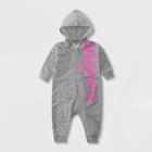 Levi's Baby 'play All Day' Hooded Coverall - Charcoal Heather Newborn, Grey/grey