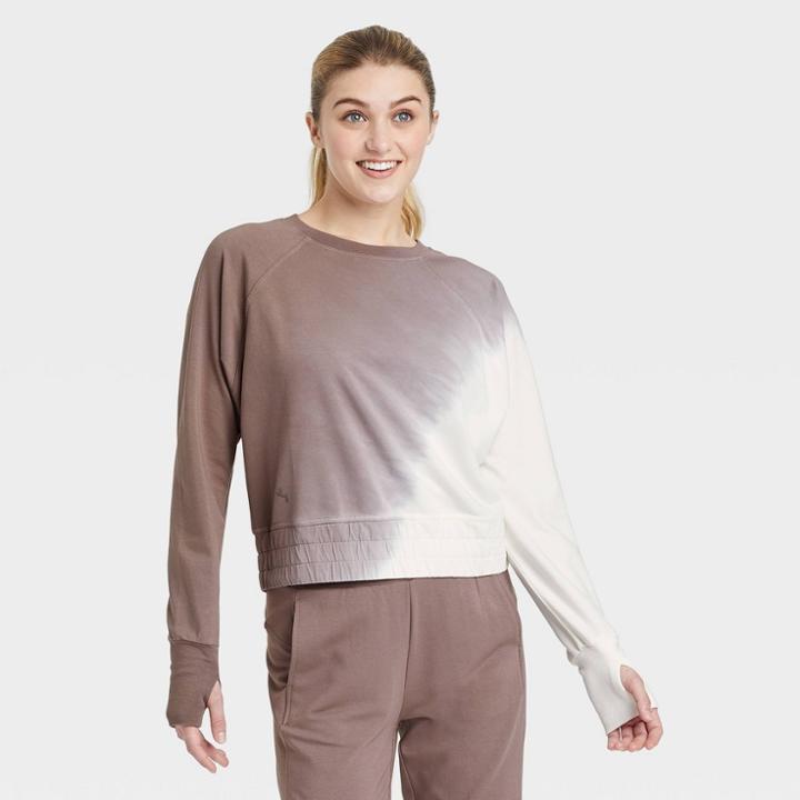 Women's French Terry Tie-dye Pullover - Joylab Pewter