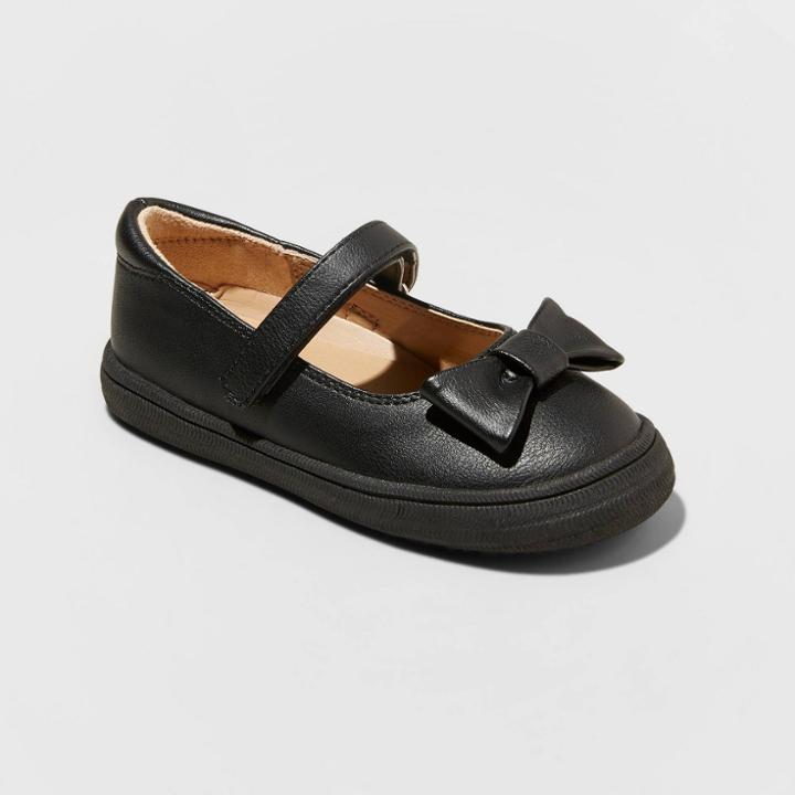 Toddler Girls' Kai Ballet Flats - Cat & Jack Black