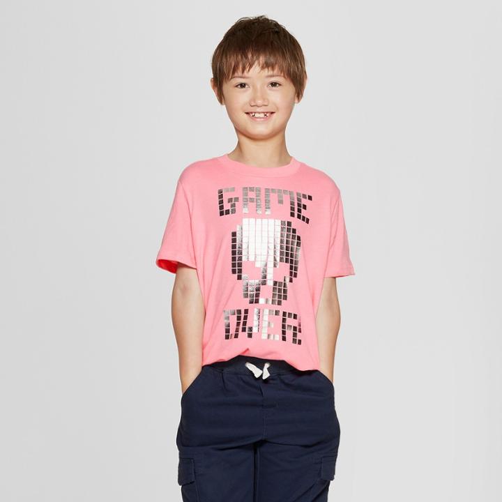 Boys' Short Sleeve Game Over Graphic T-shirt - Cat & Jack Pink