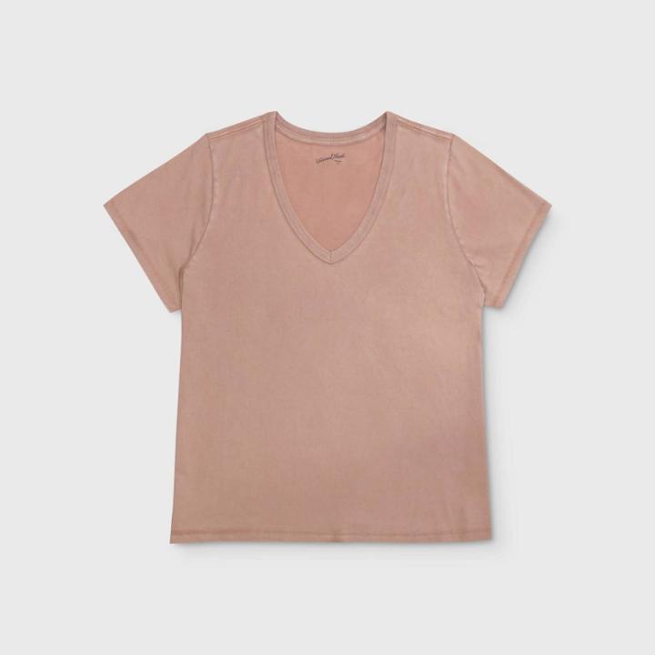 Women's Plus Size Short Sleeve V-neck T-shirt - Universal Thread Brown 2x, Women's,
