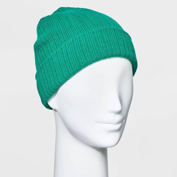 Women's Rib Beanie - Wild Fable Green