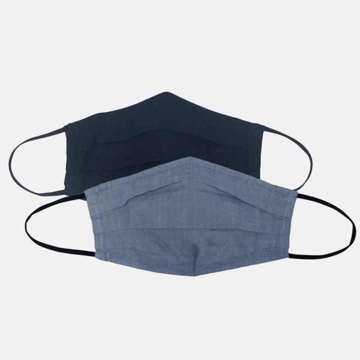 Women's 2pc Fabric Face Masks - Universal Thread Navy Solid/navy Chambray