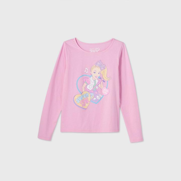 Girls' Nickelodeon Jojo Siwa Long Sleeve Graphic T-shirt - Pink