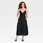 Women's Sleeveless Tie-back Dress - A New Day Black