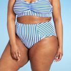 Kona Sol Women's Plus Size Medium Coverage High Waist Bikini Bottom - Kona