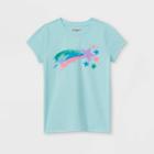 Girls' 'shooting Star' Short Sleeve Graphic T-shirt - Cat & Jack Light Blue
