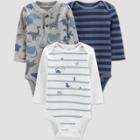 Baby Boys' 3pk Dino Bodysuit - Just One You Made By Carter's Off-white/gray/blue