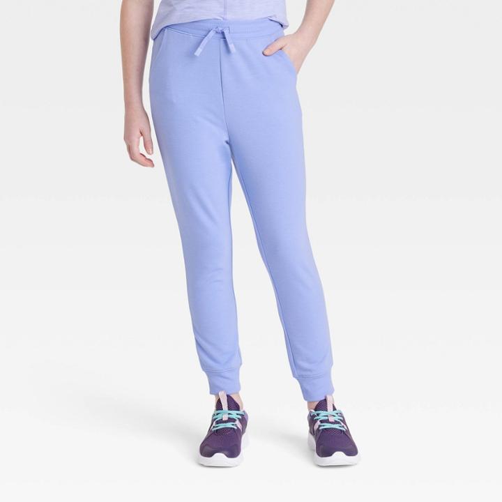 Girls' Cozy Soft Fleece Pants - All In Motion Light Purple