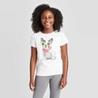 Petitegirls' Short Sleeve Dog Flip Sequin T-shirt - Cat & Jack White Xs, Girl's,