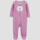 Baby Girls' Bear Footed Pajama - Just One You Made By Carter's Purple Newborn