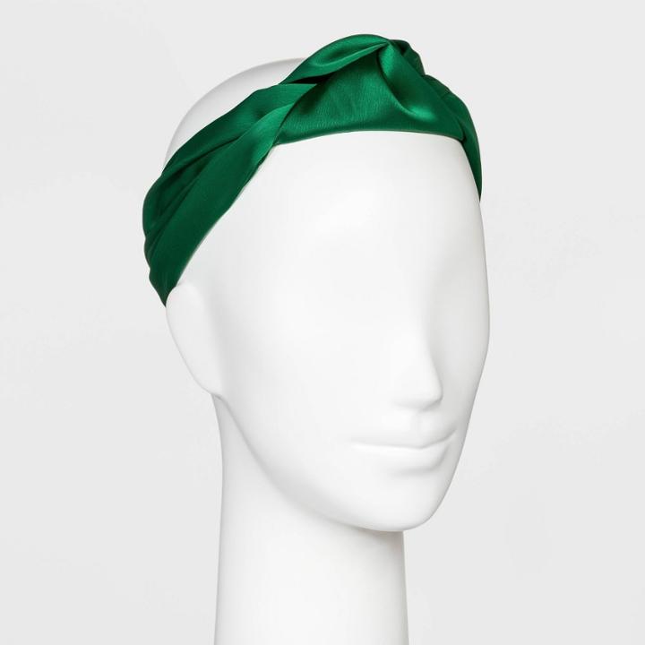 Satin Knot Headwrap - A New Day Green