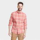 Men's Every Wear Long Sleeve Button-down Shirt - Goodfellow & Co Rose Red