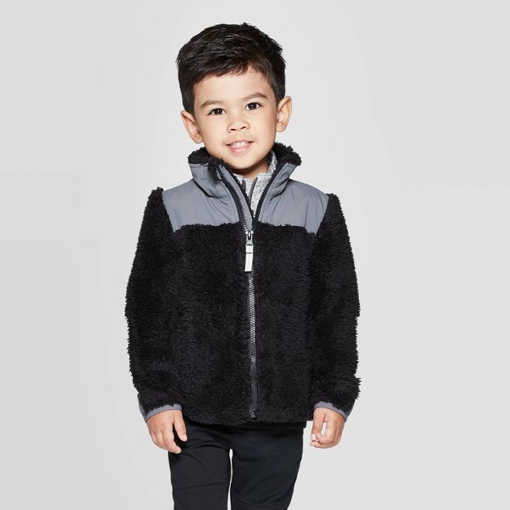 Toddler Boys' Fleece Jacket - Cat & Jack Black