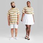 Men's Big & Tall Regular Fit Short Sleeve Striped T-shirt - Original Use Light Green/striped