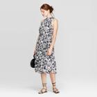 Women's Floral Print Sleeveless Round Neck Maxi A Line Dress - A New Day White