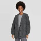 Women's Oversized Button-front Cardigan - Universal Thread Gray